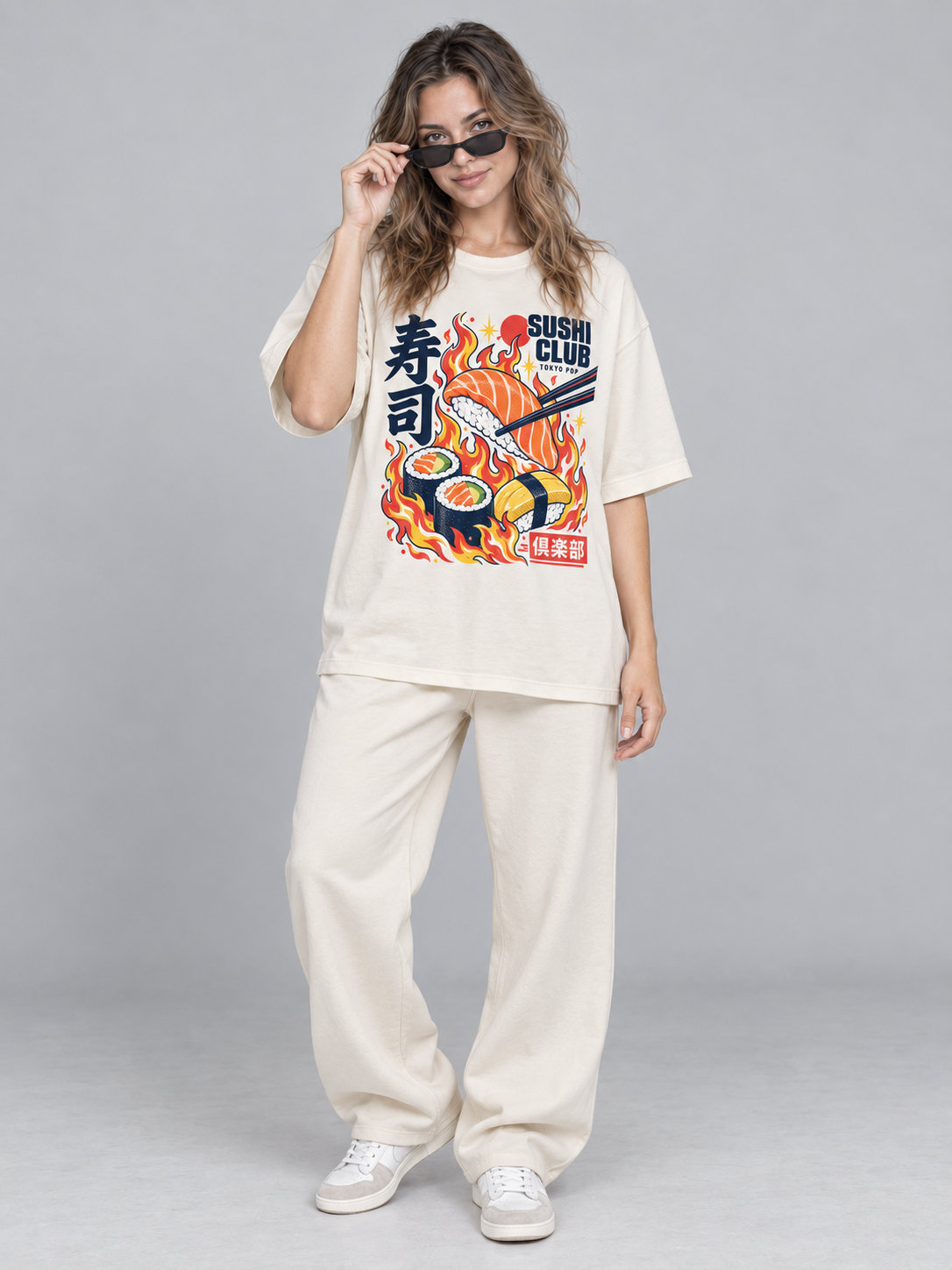 Tokyo Pop Fire oversize tee