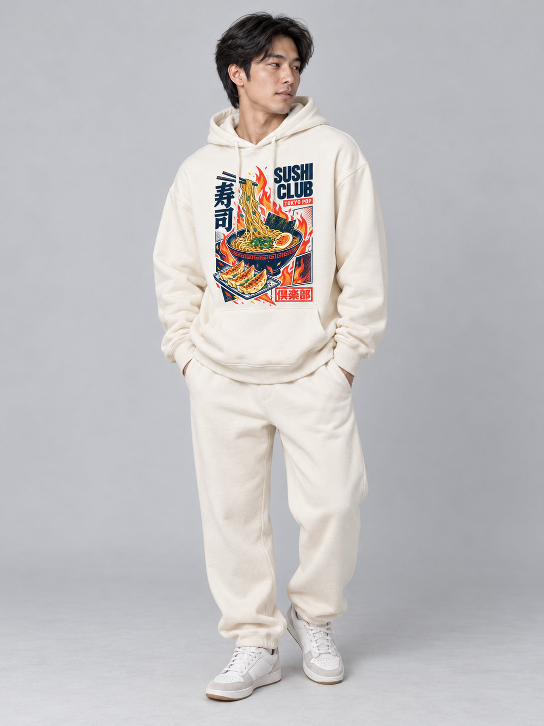 Tokyo Pop Fire Ramen oversize hoodie