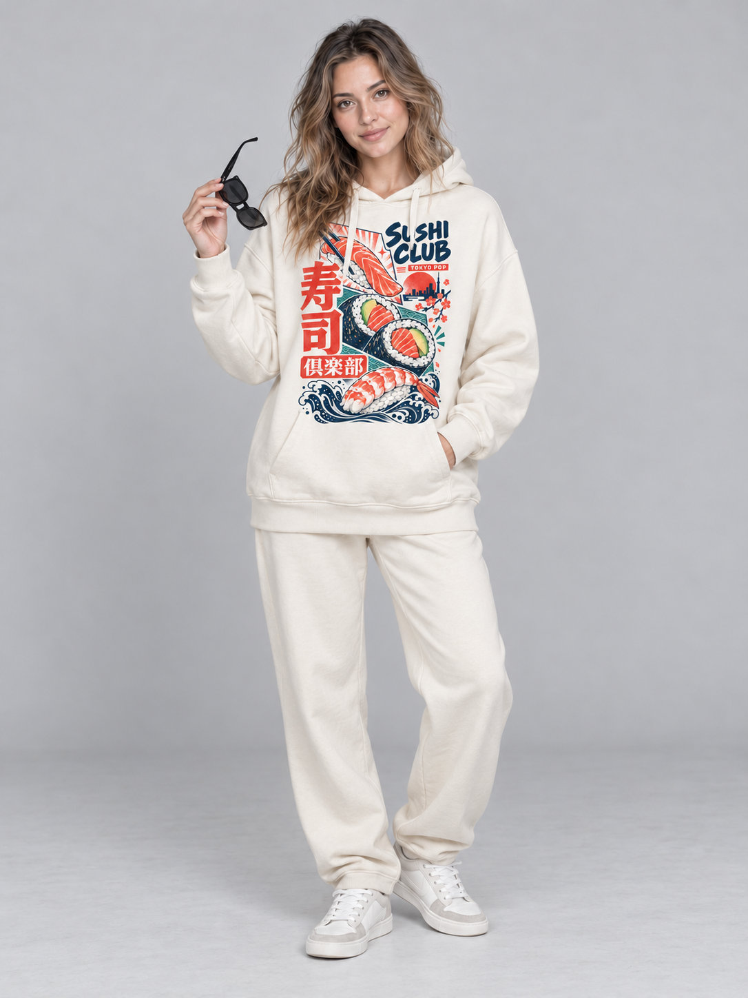 Tokyo Pop Sushi oversize hoodie