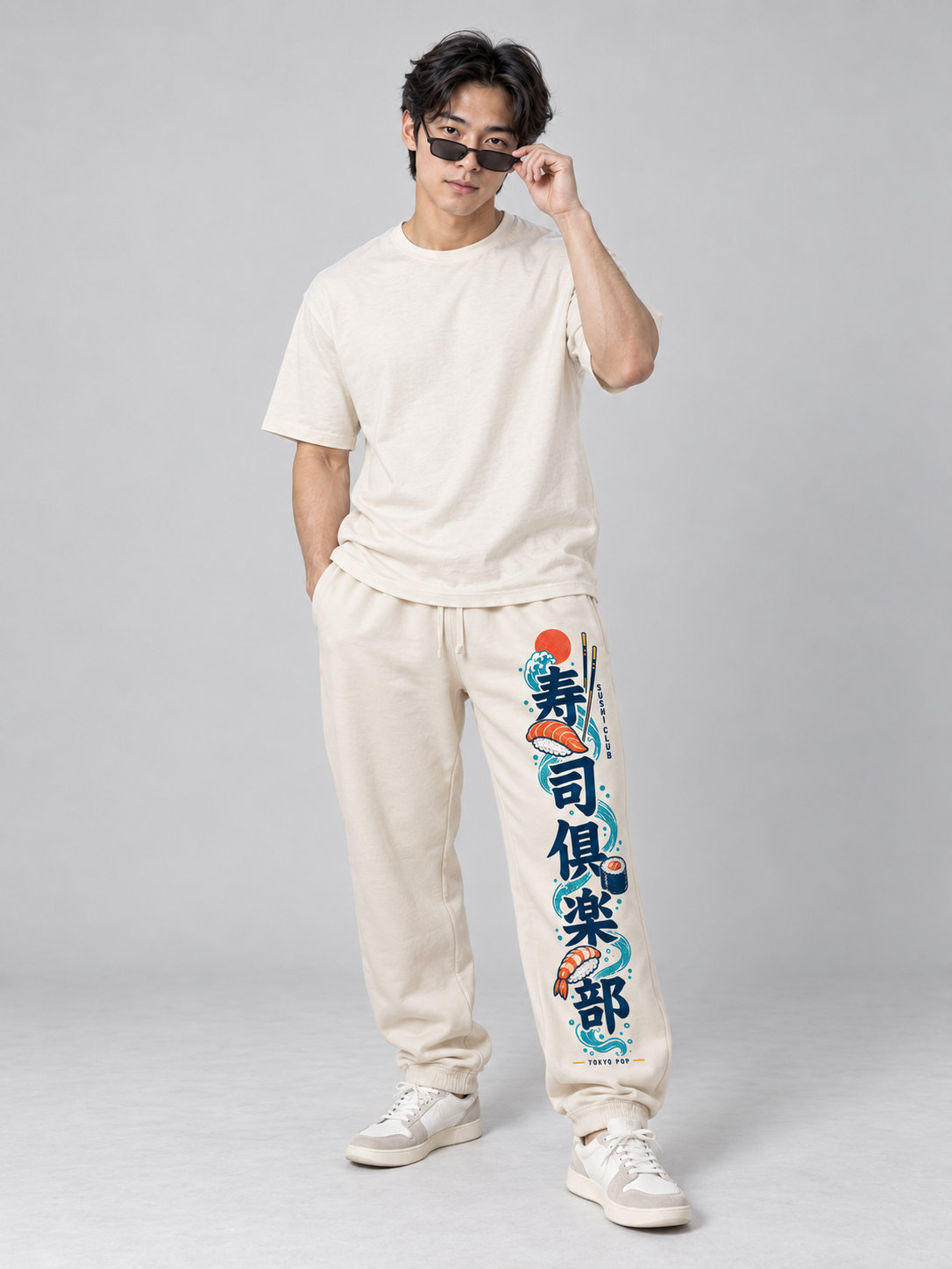 Tokyo Pop Sushi oversize byxor