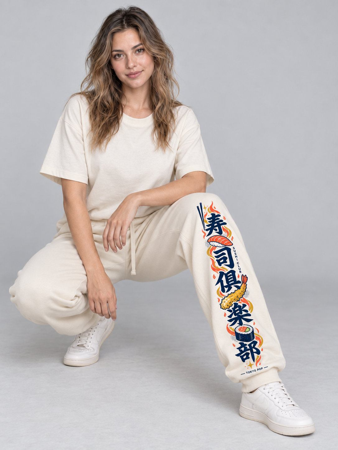 Tokyo Pop Fire Sushi oversize byxor